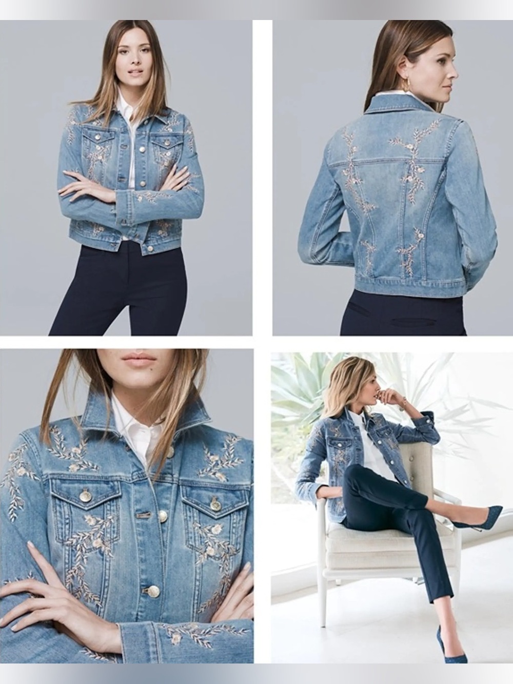 White House Black Market Embroidery Jacket